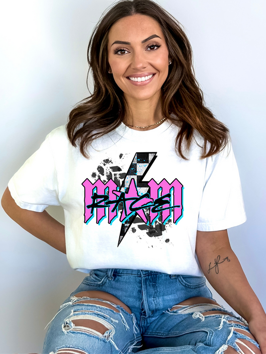 Race mom - pink and blue
