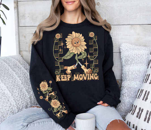 Keep Moving Sunflower SLEEVE - DTF Transfer