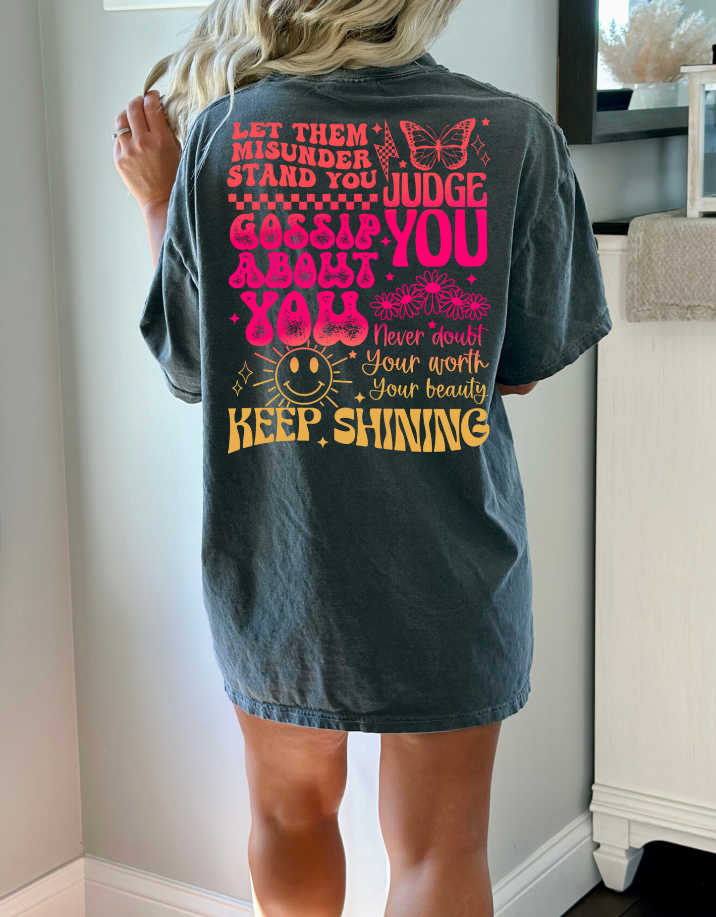 Let them misunderstand you-pink and yellow