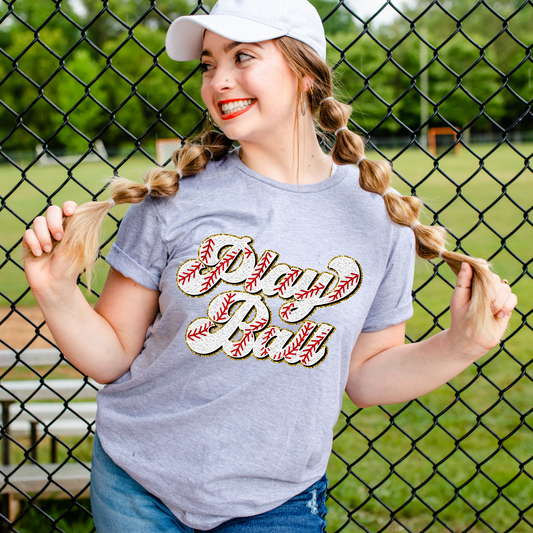 Play ball - baseball letters