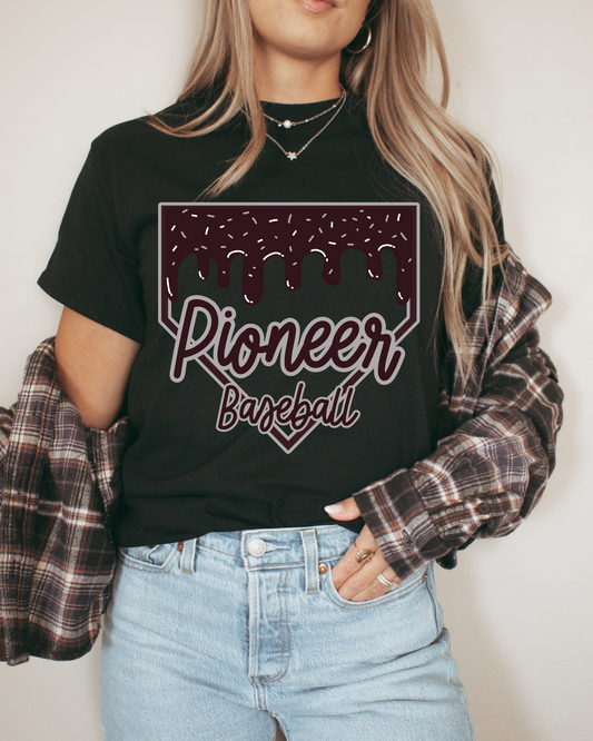 Personalized Drip Homeplate Baseball Mascot