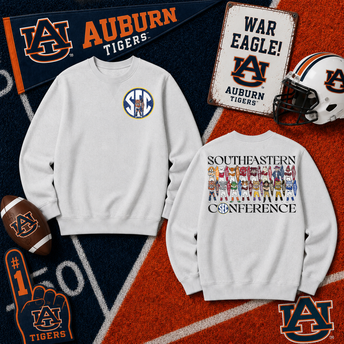 SEC Auburn Tigers - FRONT