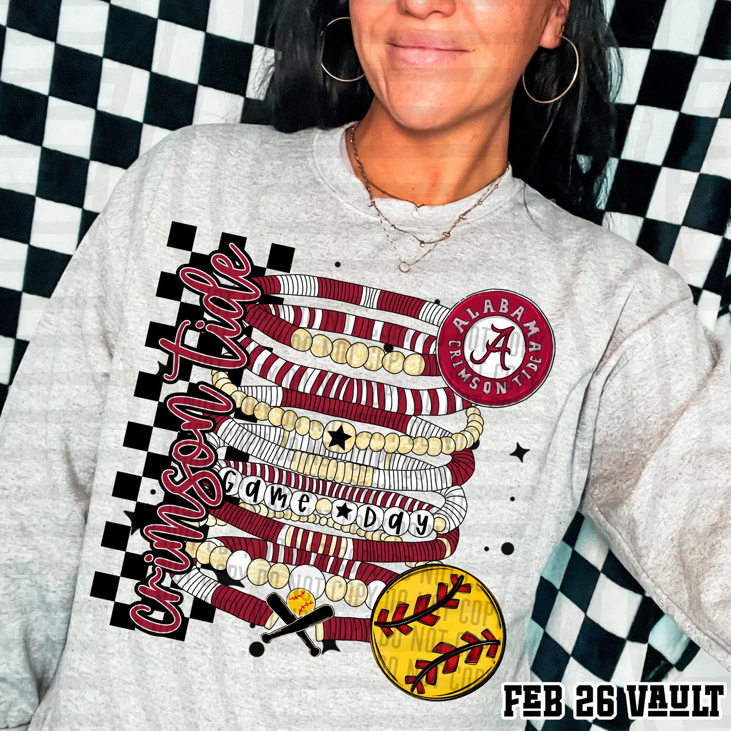 CRIMSON TIDE SOFTBALL GAME DAY BRACELETS