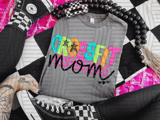 CROSSFIT MOM COLORFUL STARS CHECKERS