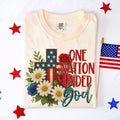 One Nation Under God Cross Floral