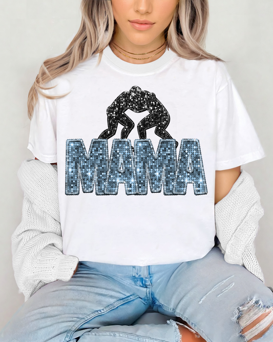 Wrestling Mama Light Blue