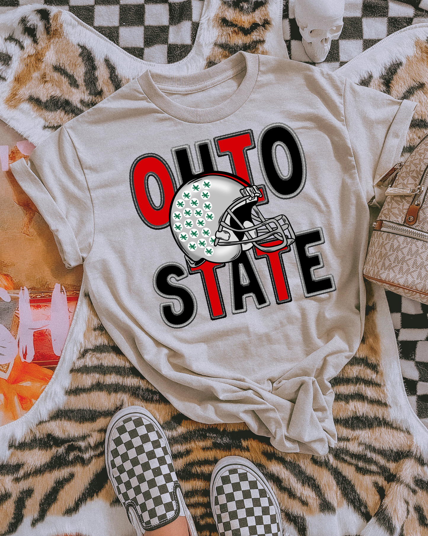 Ohio State Helmet And Letters