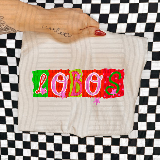 LOBOS RED & GREEN CHECKERS