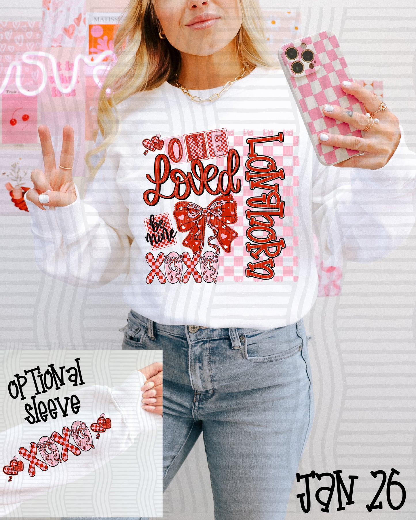 XOXO ONE LOVED LONGHORN (FRONT ONLY)