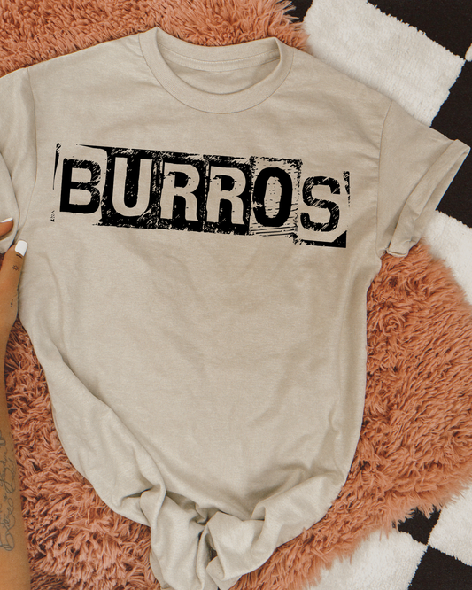 Burros Black And White Spray Paint Letters