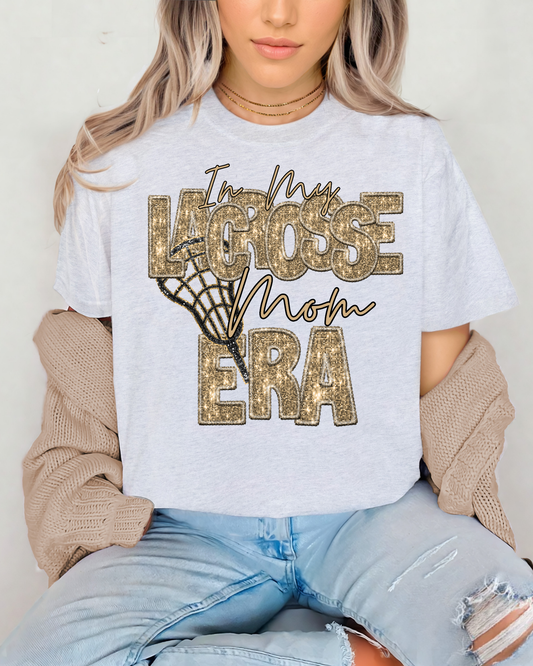 In My Lacrosse Mom Era Gold Glitter