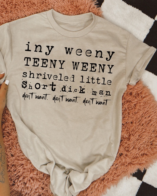 Iny Weeny Teeny Weeny Shriveled Little Short