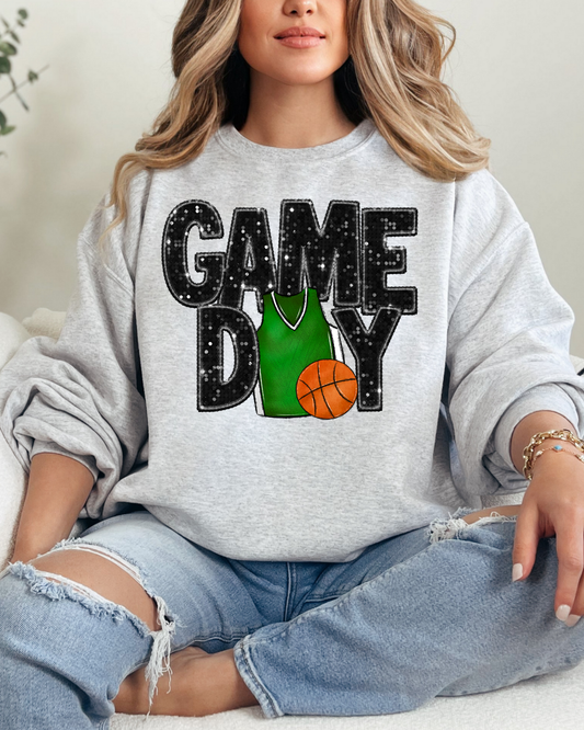 Game Day Basketball (green jersey/glitter)