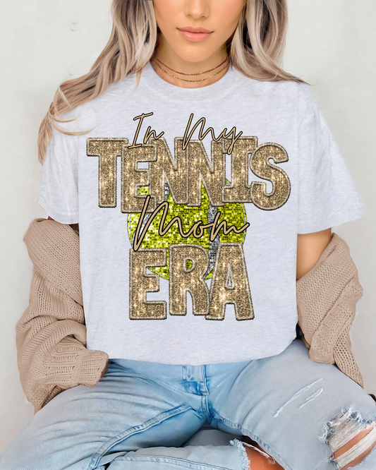 In My Tennis Mom Era Gold Glitter