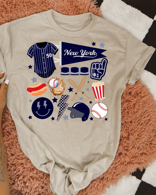 New York Grey Baseball Designs