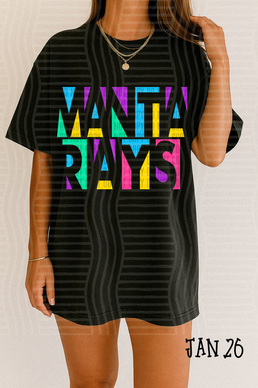 RETRO MANTA RAYS