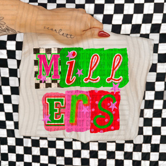 MILLERS RED & GREEN CHECKERS