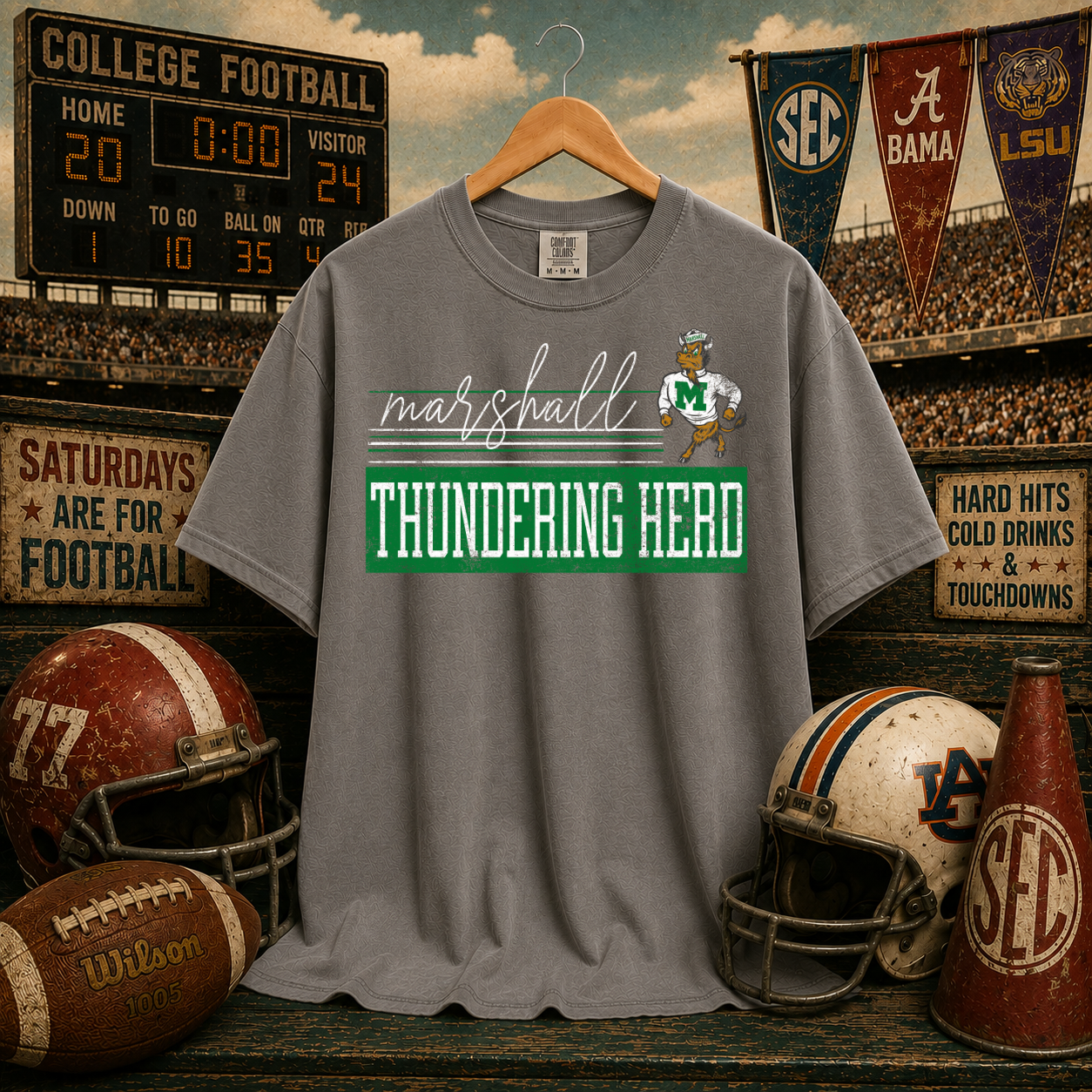 Retro Vibe Marshall Thundering Herd