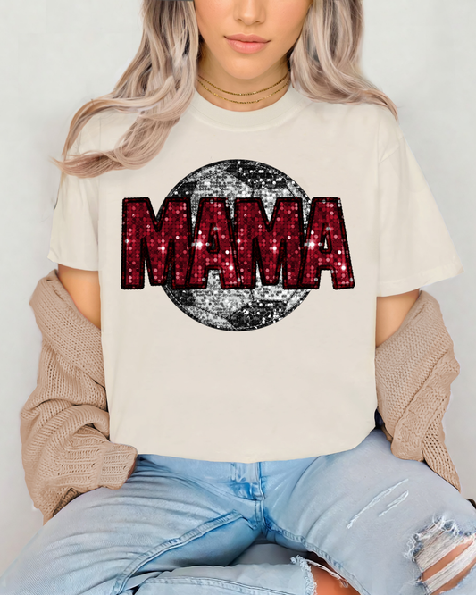 Soccer Mama Red Glitter