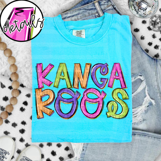 DOODLE COLORFUL KANGAROOS