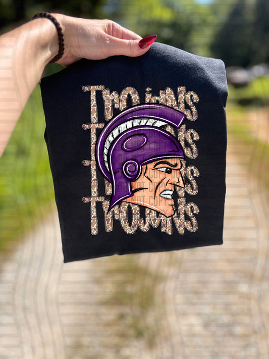Camo Trojans Purple