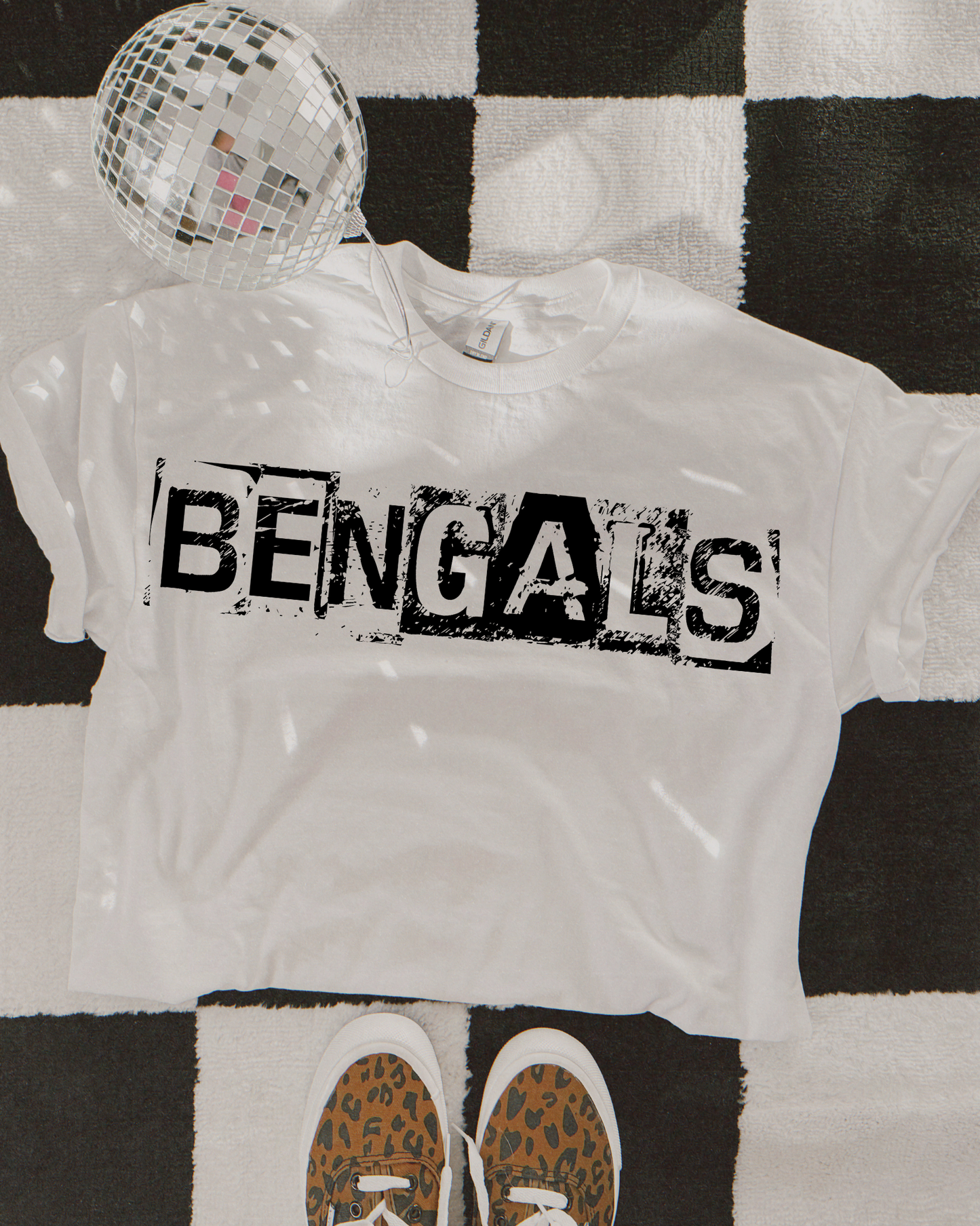 Bengals Black And White Spray Paint Letters
