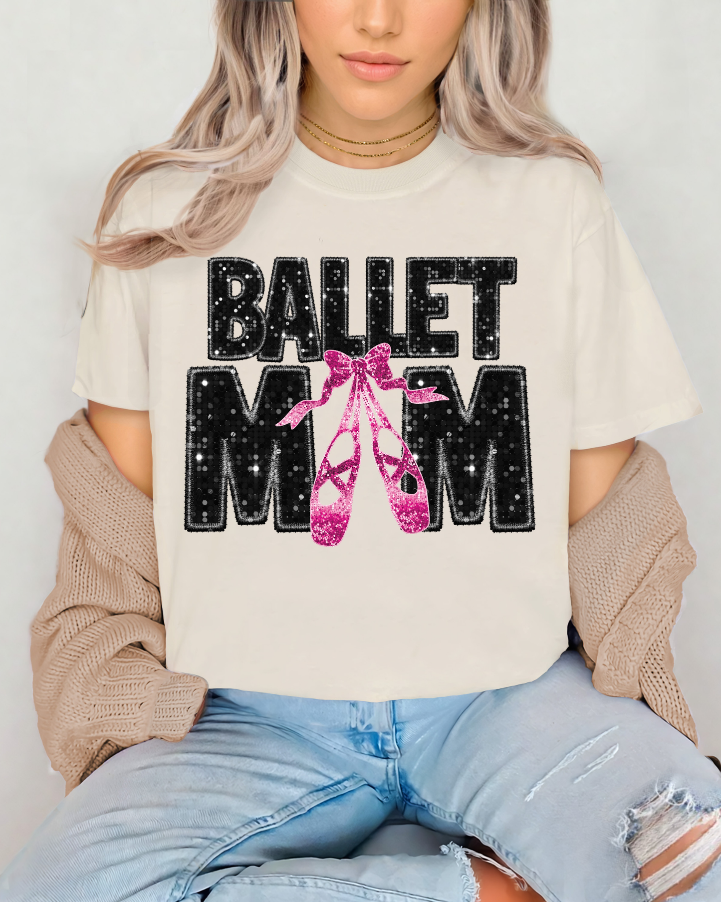 Ballet Mom Black Glitter