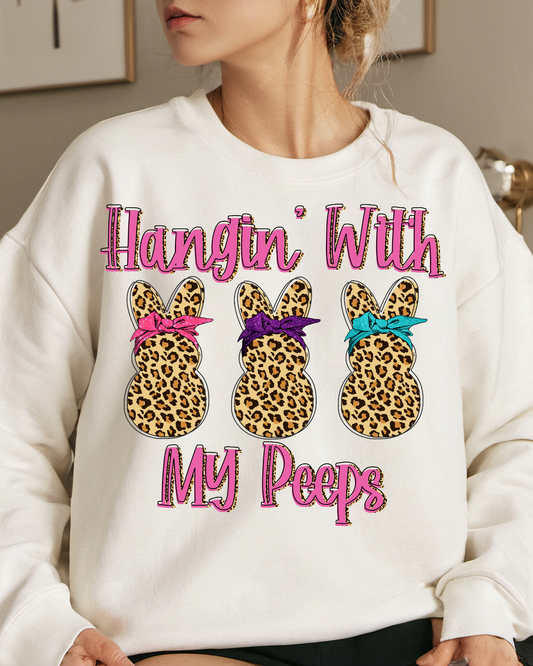 Hanging with my peeps pink (Leopard Bunnies)