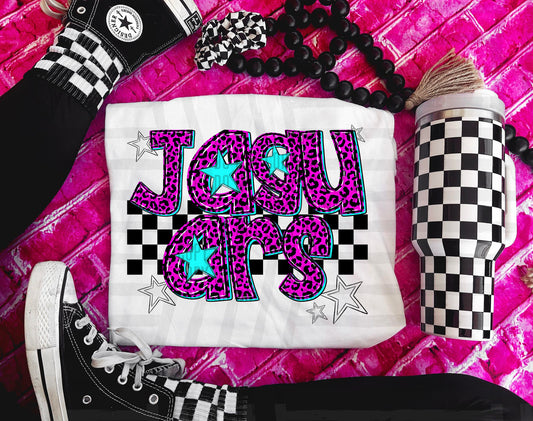 Jaguars (pink neon leopard)