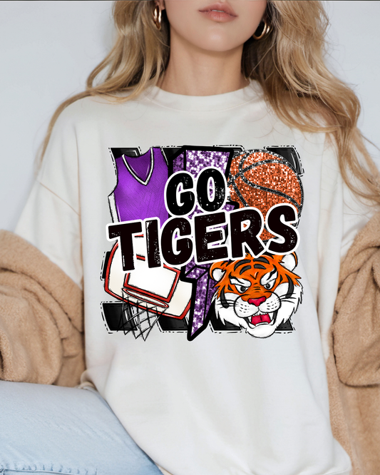 Go Tigers Basketball (purple)