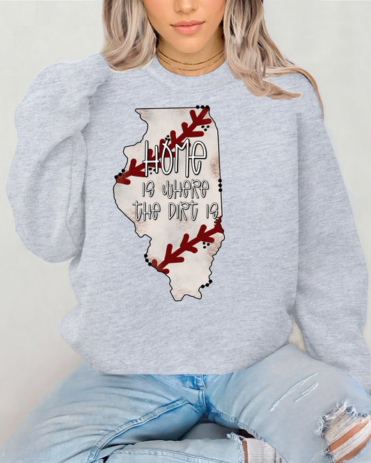 Illinois Home Is Where The Dirt Is Baseball