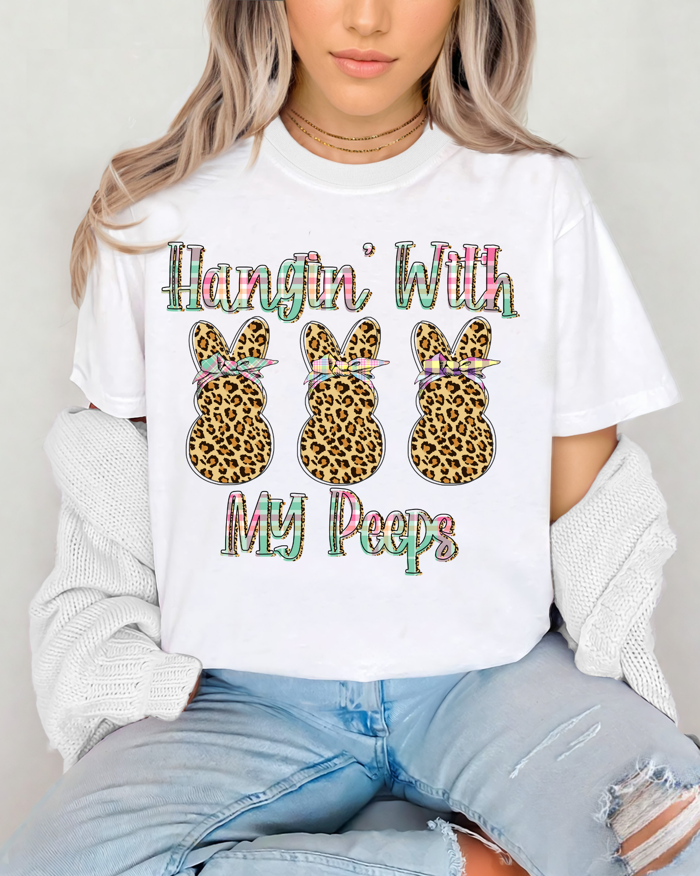 Hanging with my peeps pastel (Leopard Bunnies)