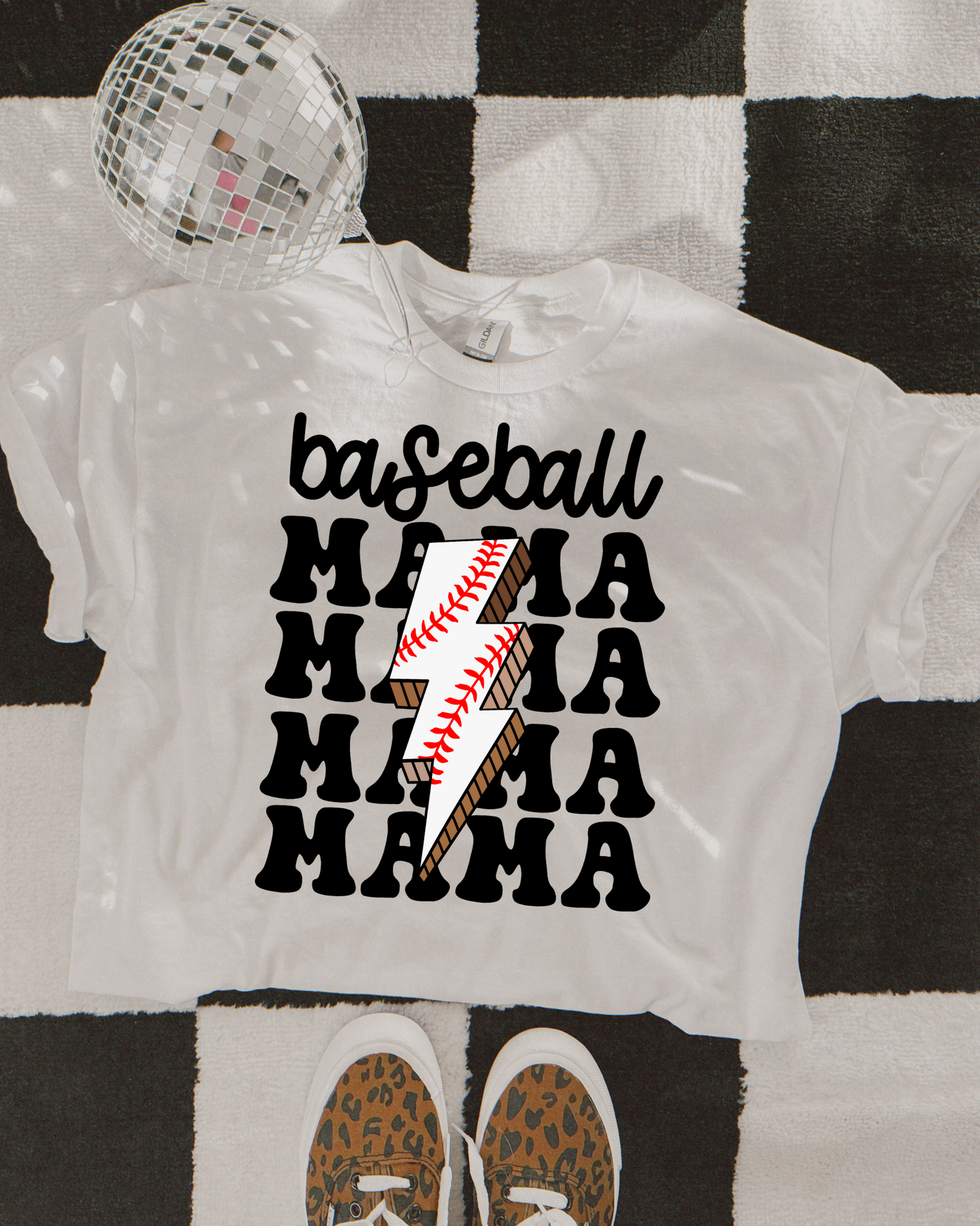 Baseball Mama Lightning Bolt