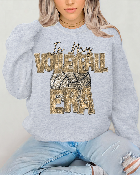 In My Volleyball Era Gold Glitter