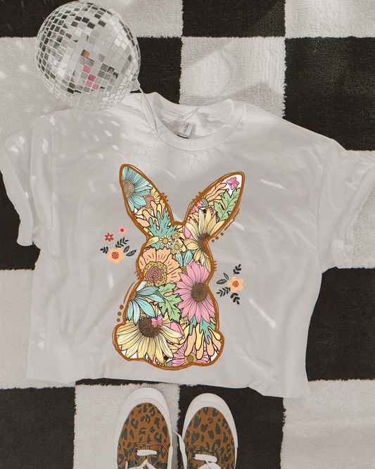 Bunny Rabbit With Flowers
