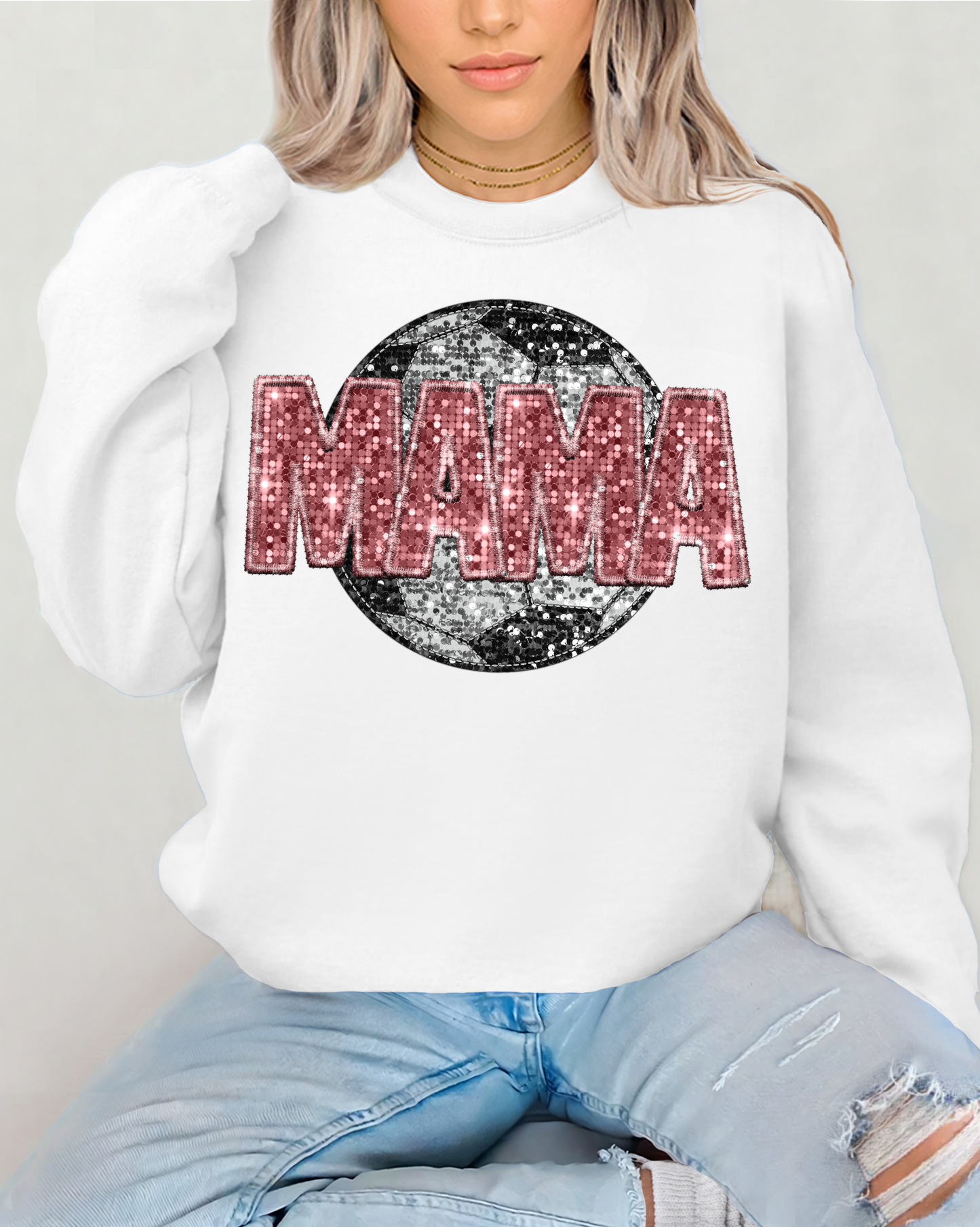 Soccer Mama Pink Glitter