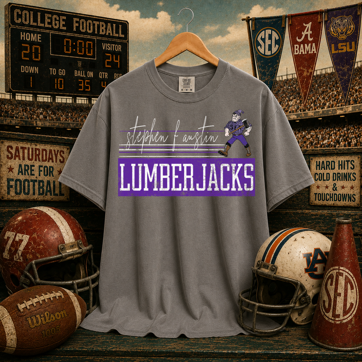 Retro Vibe Stephen F Austin Lumberjacks