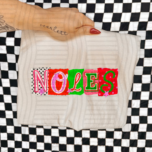 NOLES RED & GREEN CHECKERS