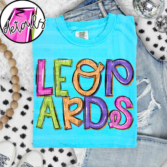 DOODLE COLORFUL LEOPARDS