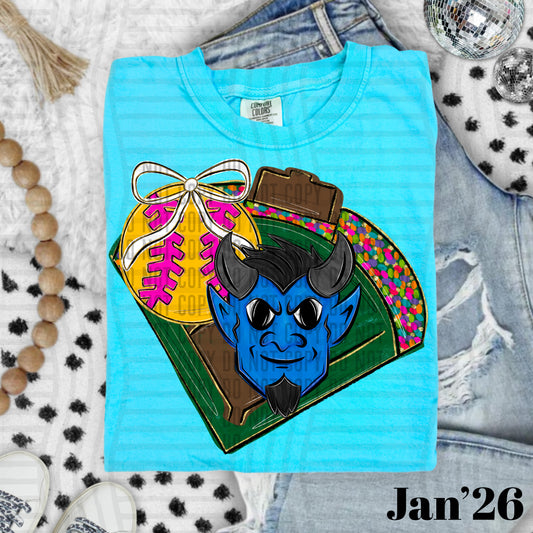SOFTBALL DEVILS BLUE