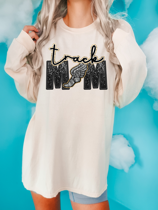 Track mom - faux sequin