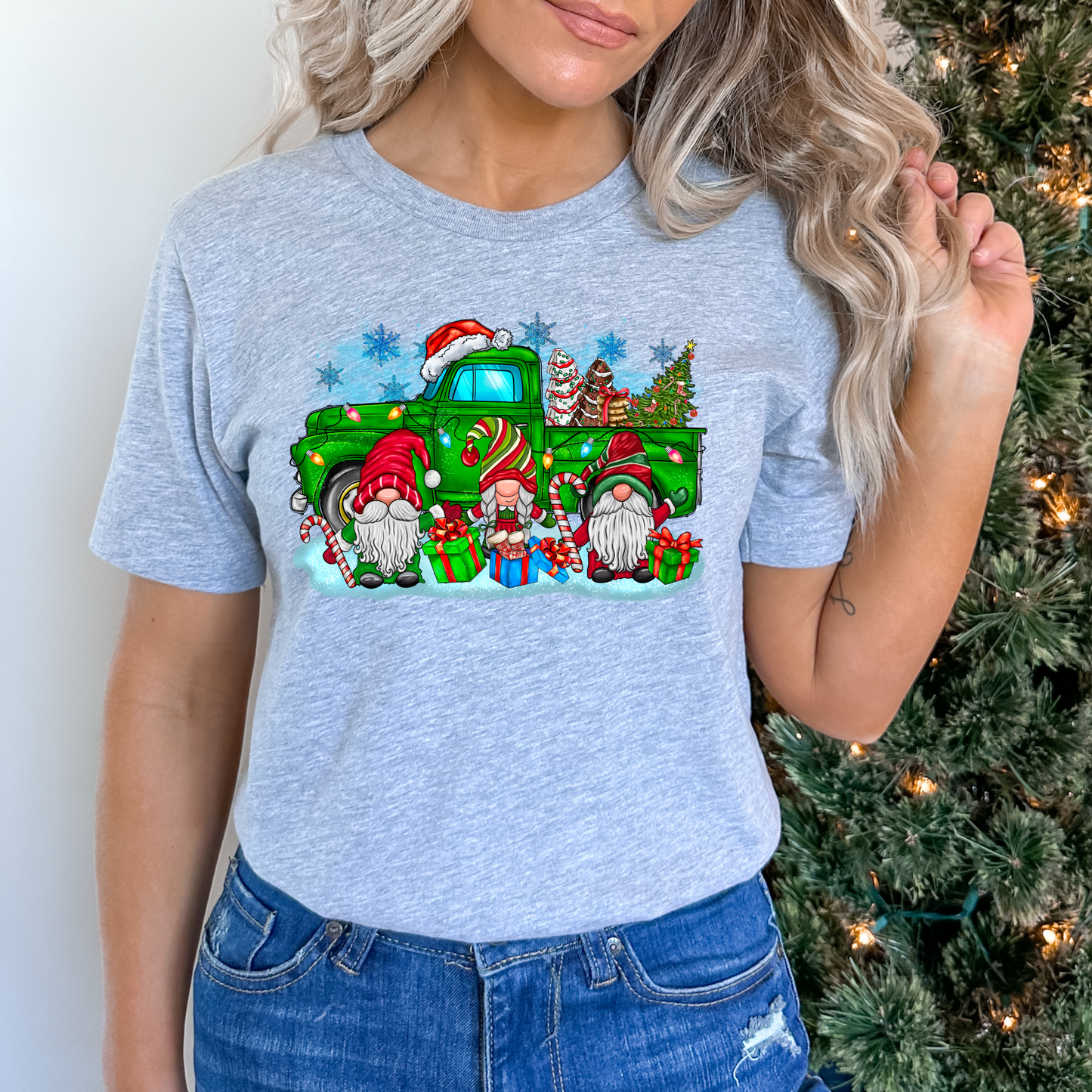 Christmas Truck Gnomes-Green