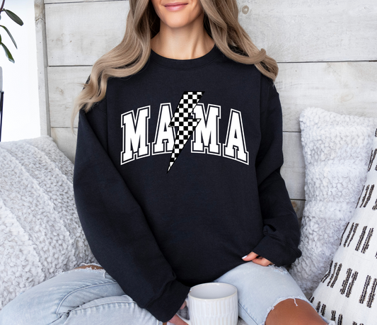 Mama - Black Checkered
