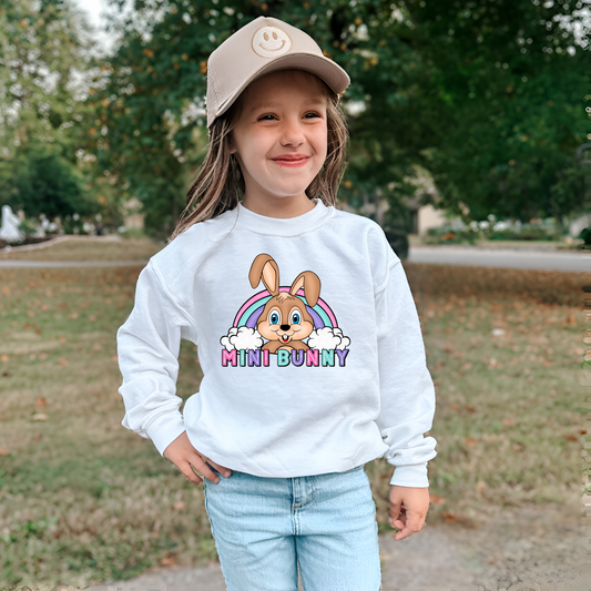 Mini Bunny PINK/TEAL/PURPLE -DTF Transfer