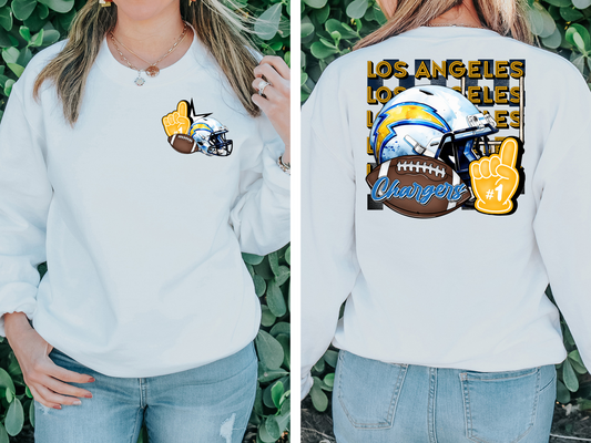 Chargers Foam Finger Football POCKET- DTF Transfer