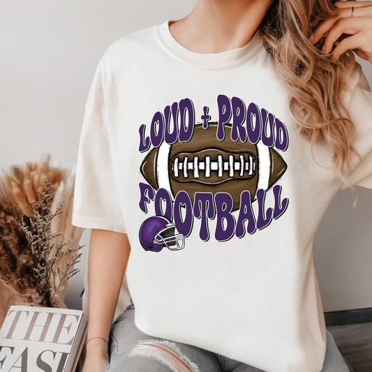 Loud & proud football-purple