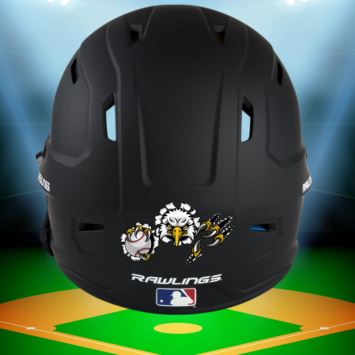 Custom Baseball Logo UV DTF Sport Helmet Decal