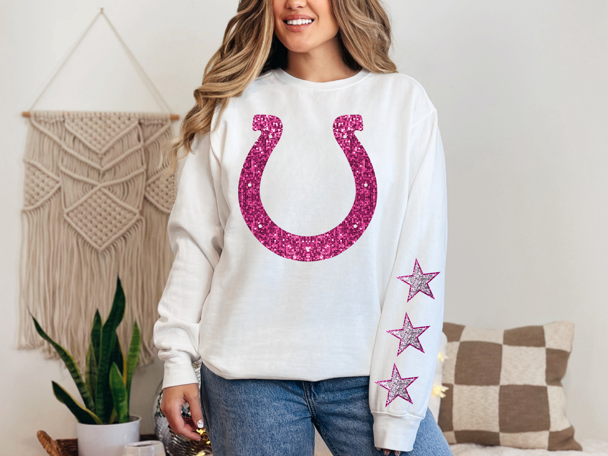 Colts Glitter Football - FRONT ONLY – Earthline Customs