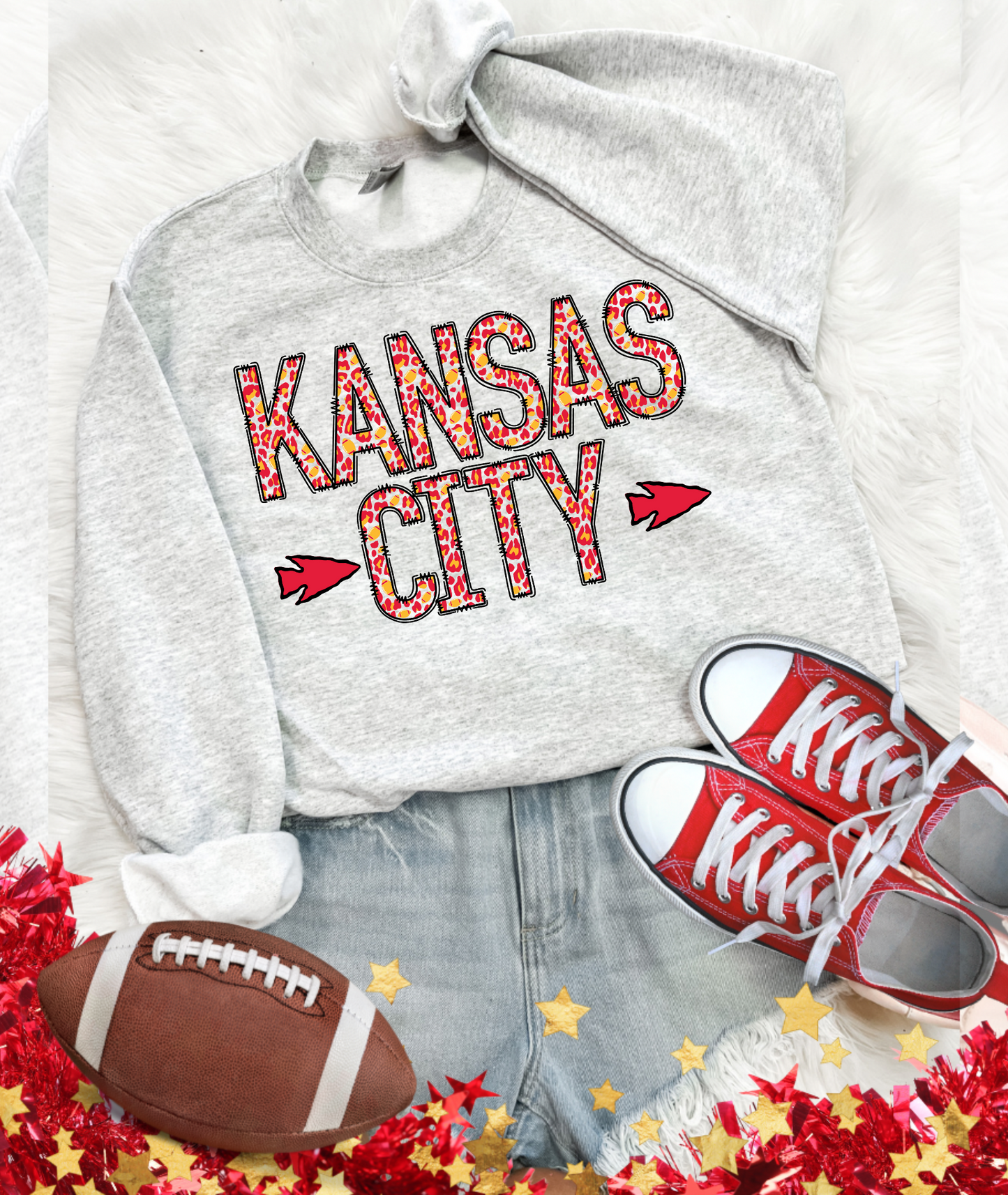 Kansas City Doodle Leopard Letters/Arrowheads