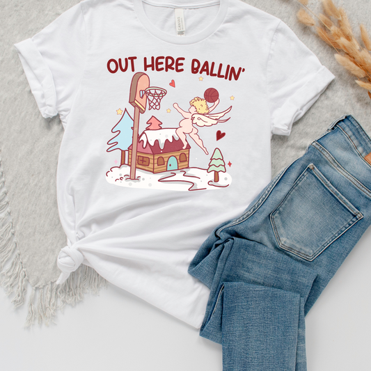 Out Here Ballin' Cupid- DTF Transfer